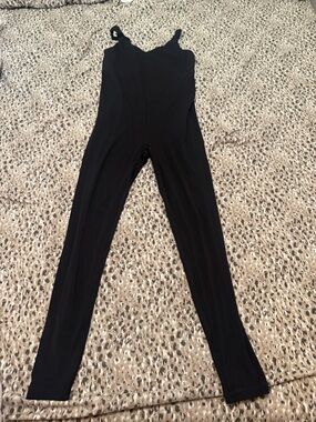 aerie Black Slim Fit Jumpsuit with Adjustable Straps